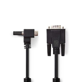 2m VGA Winkel Stecker Kabel gewinkelt 90° Winkelstecker PC WXGA 16:10