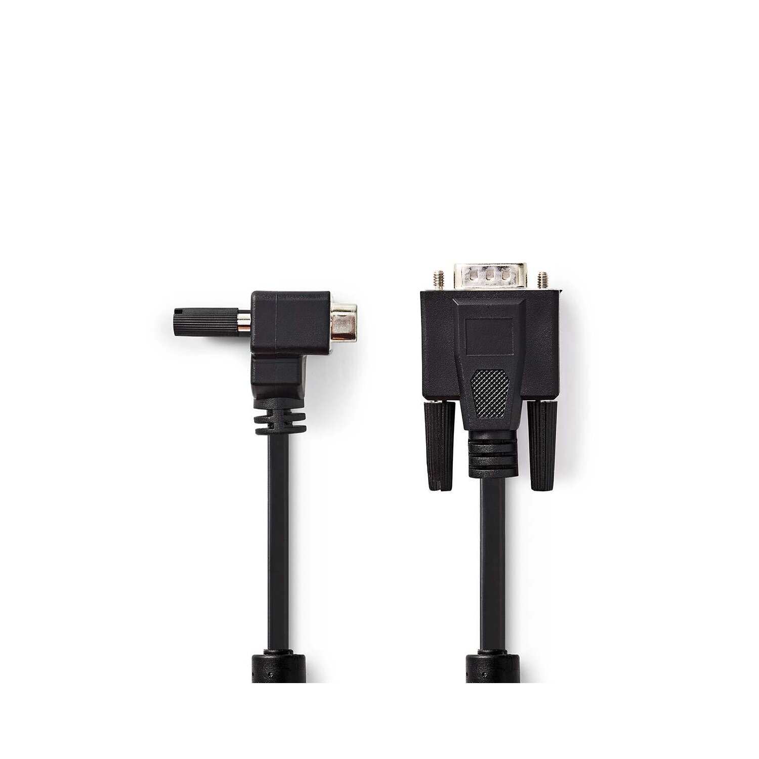 VGA-Kabel | VGA-Stecker - VGA-Stecker, 90° angewinkelt | 5,0 m | Schw ...