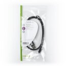 USB 2.0 Flachkabel | A-Stecker - Micro-B-Stecker | 1,0 m | Schwarz