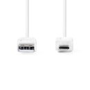 USB 2.0 Flachkabel | A-Stecker - Micro-B-Stecker | 1,0 m...