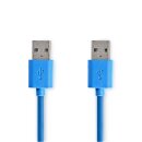 USB 3.0-Kabel | A-Stecker - A-Stecker | 2,0 m | Blau