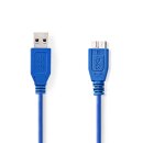 USB 3.0 Kabel | A-Stecker - Micro-B-Stecker | 5m I USB...