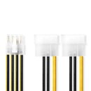 Internes Netzkabel | Stecker EPS 8-polig - 2x Molex-Stecker | 0,15 m | Verschiedenes