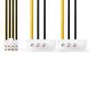 Internes Netzkabel | Stecker EPS 8-polig - 2x Molex-Stecker | 0,15 m | Verschiedenes