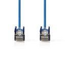Cat 5e SF/UTP Netzwerkkabel | RJ45-Stecker - RJ45-Stecker | 0,25 m | Blau
