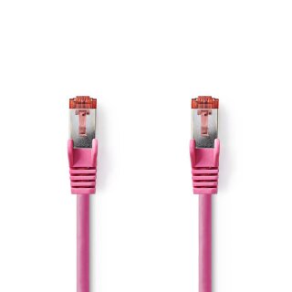 Cat 6 S/FTP Netzwerkkabel | RJ45-Stecker - RJ45-Stecker | 15 m | Pink
