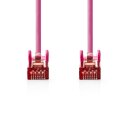 Cat 6 S/FTP Netzwerkkabel | RJ45-Stecker - RJ45-Stecker | 15 m | Pink