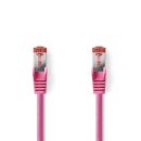Cat 6 S/FTP Netzwerkkabel | RJ45-Stecker - RJ45-Stecker | 20 m | Pink