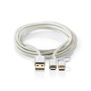1m 24k vergoldet I USB Kabel I TYP C STECKER MICRO B -...