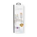 1m 24k vergoldet I USB Kabel I TYP C STECKER MICRO B - USB A - ALUMINIUM NYLON GEFLECHT MANTEL