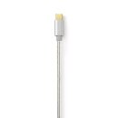 3m USB 2.0 TYP C Stecker - Micro B Stecker I Kabel I Alumium Nylon Geflecht - 24k vergoldet