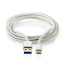 2m USB 3.2-Kabel | Typ C  -  An| 2 Meter | Aluminium...