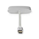 USB-Multi-Adapterkabel Typ C | Stecker Typ C  -  USB A-Buchse + VGA-Buchse + USB-Buchse Typ C | 0,2 m | Aluminium