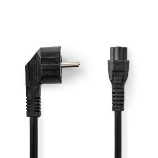3 pol Netzkabel Stromkabel für PC / Monitor Netzteil - C5 IEC-320-C5 (CEE 7/4 F