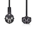 3 pol Netzkabel Stromkabel für PC / Monitor Netzteil - C5 IEC-320-C5 (CEE 7/4 F