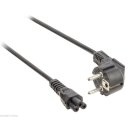 Netzkabel | Schuko-Stecker, angewinkelt - IEC-320-C5 | 3,0 m | Schwarz