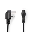 Netzkabel England Stecker Typ G GB IEC-320-C5 2m Kleeblatt Stromkabel