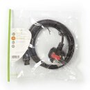 Netzkabel England Stecker Typ G GB IEC-320-C5 2m Kleeblatt Stromkabel