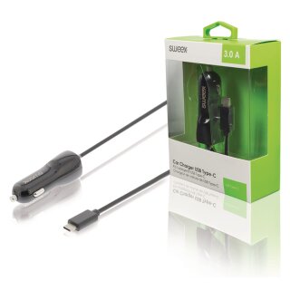 Auto-Ladegerät 3.0 A USB-C? Schwarz