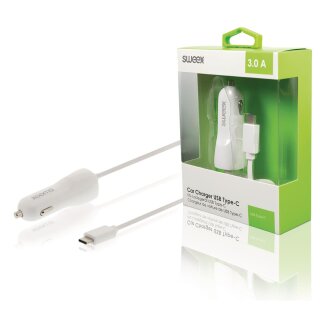 Auto-Ladegerät 3.0 A USB-C™ Weiss