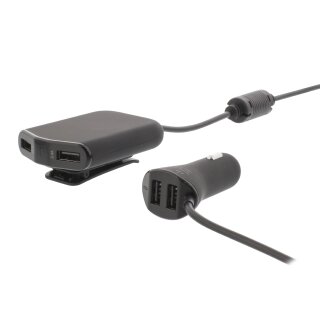 Auto-Ladegerät 4-Ausgänge 9.6 A USB Schwarz