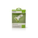 Auto-Ladegerät 3-Ausgänge 6 A 2x USB / Apple-Lightning Weiss/Grün