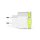 Ladegerät 3-Ausgänge 3 A 2x USB / Micro USB Weiss/Grün