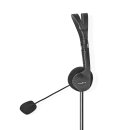 PC-Headset | On-Ear | 2x 3,5-mm-Stecker | 2,0 m | Schwarz