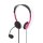 PC-Headset | On-Ear | 2x 3,5-mm-Stecker | 2,0 m | Pink