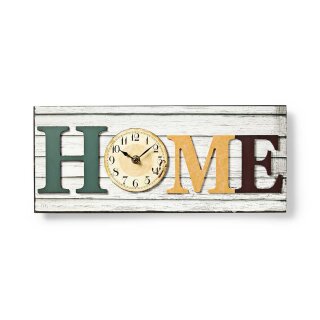 Holzwanduhr im Rahmen  | Design „HOME“