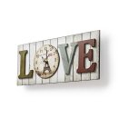 Holzwanduhr im Rahmen | Design „LOVE“