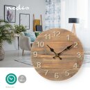 Kreisförmige Wanduhr  | Durchmesser von 30 cm | Holz