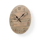 Kreisförmige Wanduhr  | Durchmesser von 30 cm | Holz