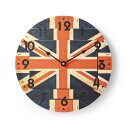 Kreisförmige Wanduhr  | Durchmesser von 30 cm | Motiv „Union Jack“