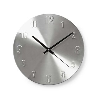 Kreisförmige Wanduhr  | Durchmesser von 30 cm | Aluminium