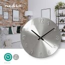 Kreisförmige Wanduhr  | Durchmesser von 30 cm | Aluminium