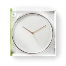 Wanduhr | Durchmesser: 300 mm | Kunststoff | Roségold / Weiss