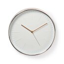 Wanduhr | Durchmesser: 300 mm | Kunststoff | Roségold / Weiss