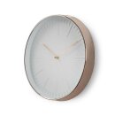Wanduhr | Durchmesser: 300 mm | Kunststoff | Roségold / Weiss