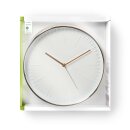Wanduhr | Durchmesser: 300 mm | Kunststoff | Roségold / Weiss