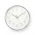 Kreisförmige Wanduhr  | Durchmesser von 30 cm | Weiß und Silber