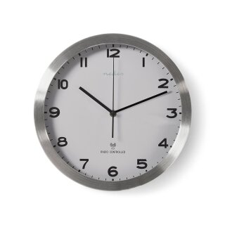 Funk-Wanduhr | 30 cm | Weiß