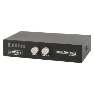 2-Port USB-Schalter Schwarz