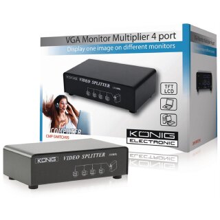 4-Port VGA-Verteiler Schwarz