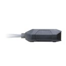 2-Port USB DisplayPort Kabel KVM Switch mit Remote HDCP 3,5mm AUX