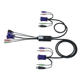 2-Port KVM-Schalter Schwarz