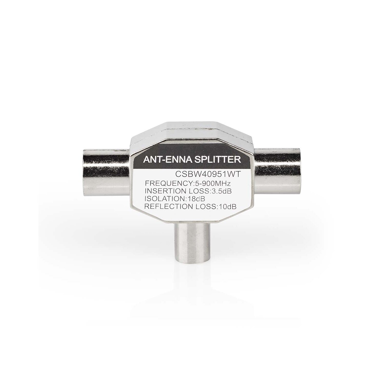 Koaxialverteiler 3-fach - Stecker Auf 2x Buchse Adapter Für TV/Sat-Anschlüsse