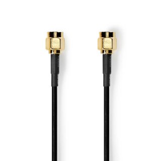 Antennenkabel | SMA-Stecker - SMA-Stecker | 2,0 m | Schwarz