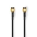 Antennenkabel | SMA-Stecker - SMA-Stecker | 2,0 m | Schwarz