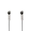 Koax-Kabel 120 dB | IEC (Koax)-Stecker, angewinkelt - IEC (Koax)-Buchse, angewinkelt | 10 m | Weiß